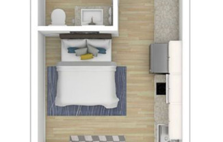 Studio, 1 bath, 325 sqft, $1,100, Unit 221