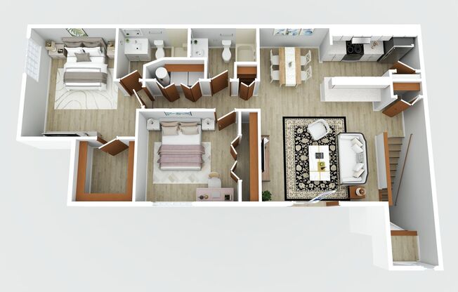 2 beds, 2 baths, 1,050 sqft, $1,499, Unit SP9B