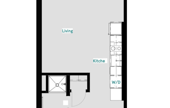 Studio, 1 bath, 388 sqft, $1,129, Unit 729