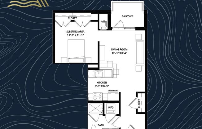 Studio, 1 bath, 659 sqft, $1,950, Unit #417