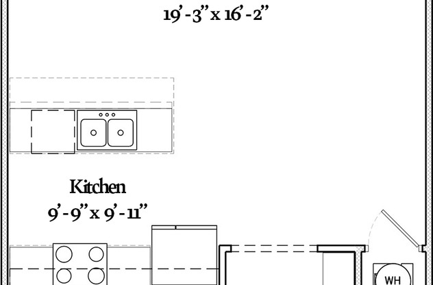 1 bed, 1 bath, 575 sqft, $1,095, Unit YH-4040