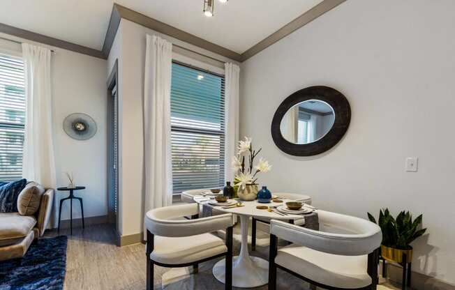 dining table near sofa at Reveal at Bayside, Rowlett, 75088