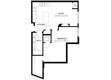 1 bed, 1 bath, 816 sqft, $1,700