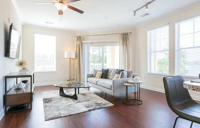 Spacious Living Room with Patio Access