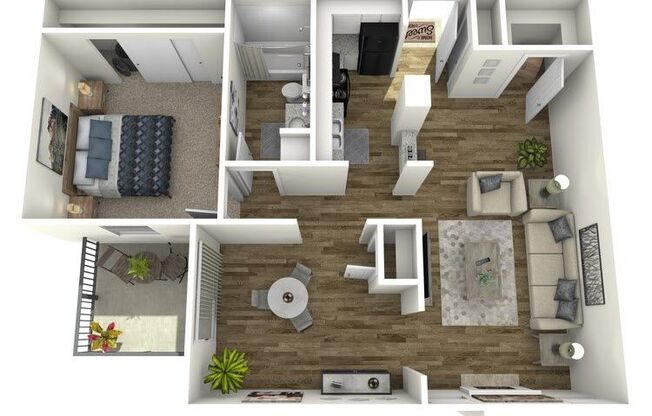 1 bed, 1 bath, 813 sqft, $768