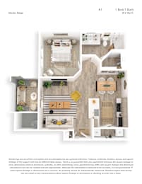 1 bed, 1 bath, 812 sqft, $1,607