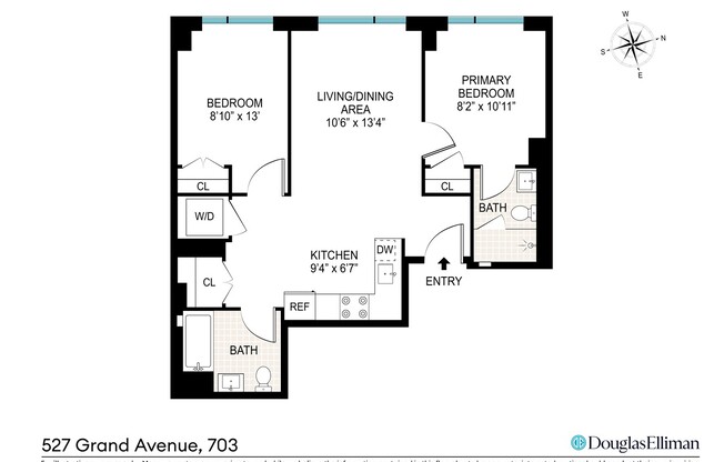 2 beds, 2 baths, $5,200, Unit 703