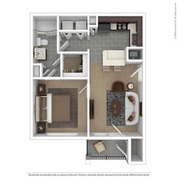 1 bed, 1 bath, 576 sqft, $1,404