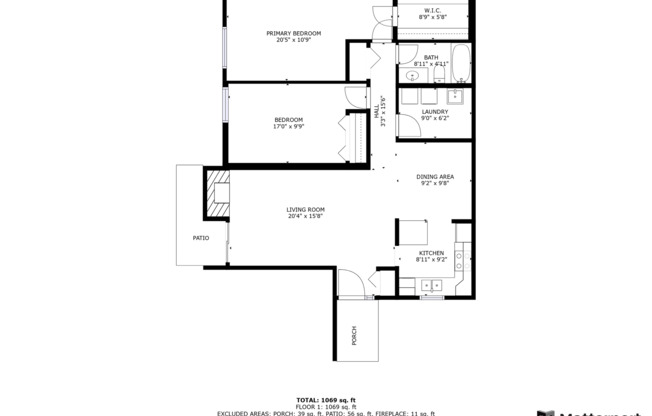 2 beds, 1 bath, 1,175 sqft, $1,550, Unit 675-2