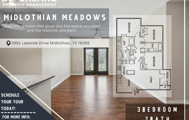 3 beds, 2 baths, 1,248 sqft, $1,959, Unit 918