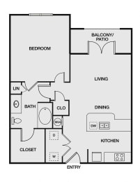 1 bed, 1 bath, 661 sqft, $1,150