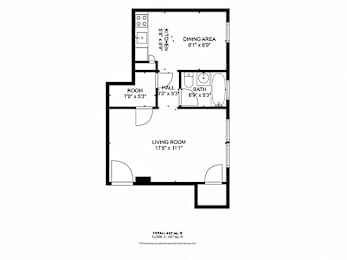 Studio, 1 bath, 320 sqft, $895