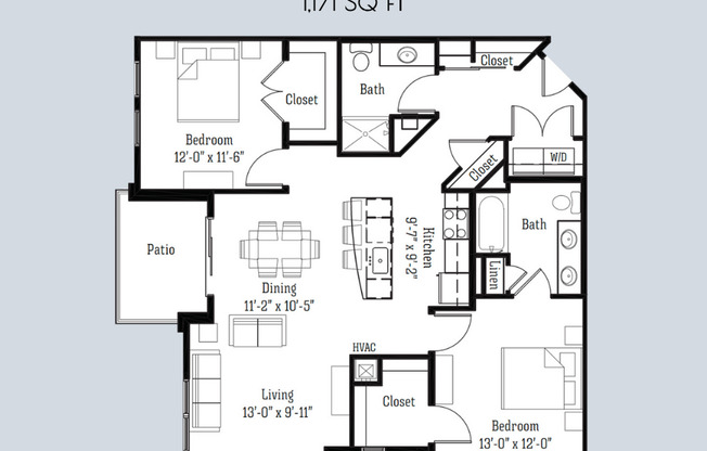 2 beds, 2 baths, 1,171 sqft, $2,200, Unit 8324 Globe Drive - 102