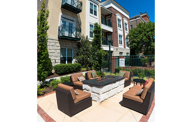 Outdoor Fire Pit at The Village Lofts, Greensboro, NC 27455