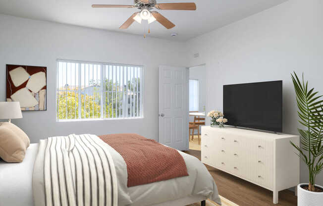 Bedroom with Hard Surface Flooring