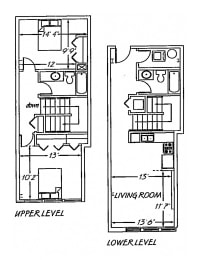 2 beds, 2 baths, 960 sqft, $1,428