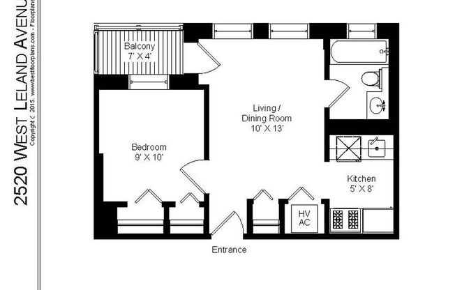 1 bed, 1 bath, 350 sqft, $1,650, Unit 2520-A3