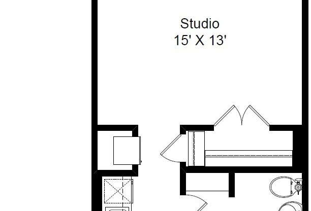 Studio, 1 bath, 375 sqft, $1,385, Unit 273-0906