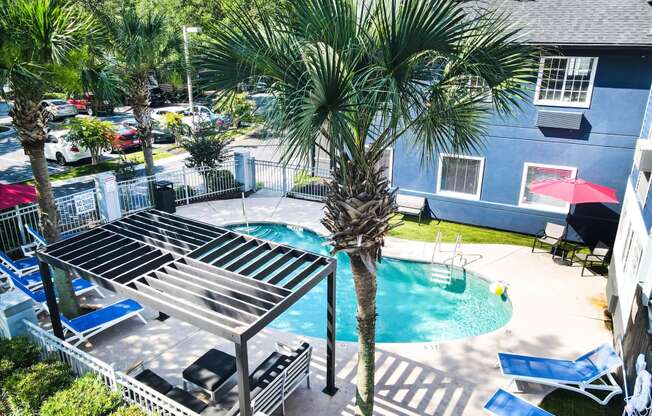 take a dip in the resort style pool
