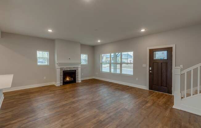 Living room at the Quarry Apartments in DeWitt Michigan