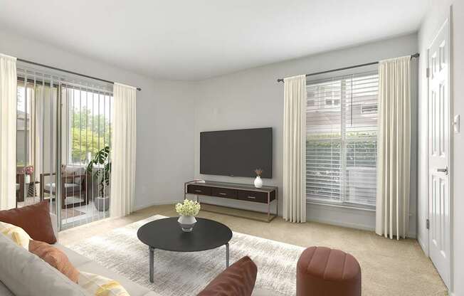Modern Living Room at The Apartments at Tamar Meadow, Columbia, MD