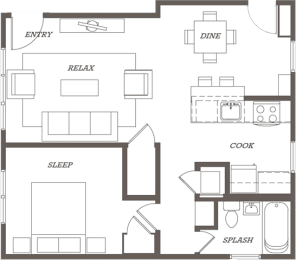 1 bed, 1 bath, 600 sqft, $1,949