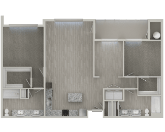 2 beds, 2 baths, 1,329 sqft, $2,748