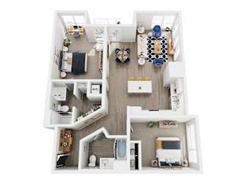 2 beds, 2 baths, 1,201 sqft, $2,301