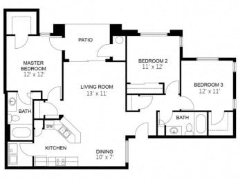 3 beds, 2 baths, 1,198 sqft, $2,245