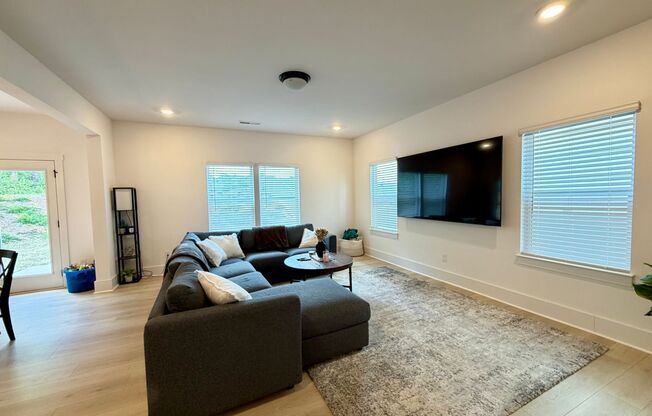 Mount Holly Home with Media Room, Office, and Wooded Privacy