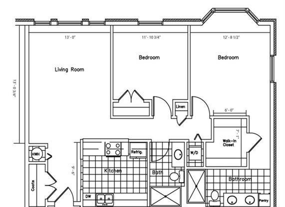 2 beds, 2 baths, 1,115 sqft, $1,400