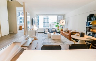 High Ceilings Living Space at 21 E Chestnut, Chicago, IL, 60611