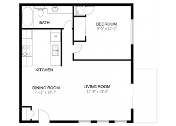 1 bed, 1 bath, 675 sqft, $1,869