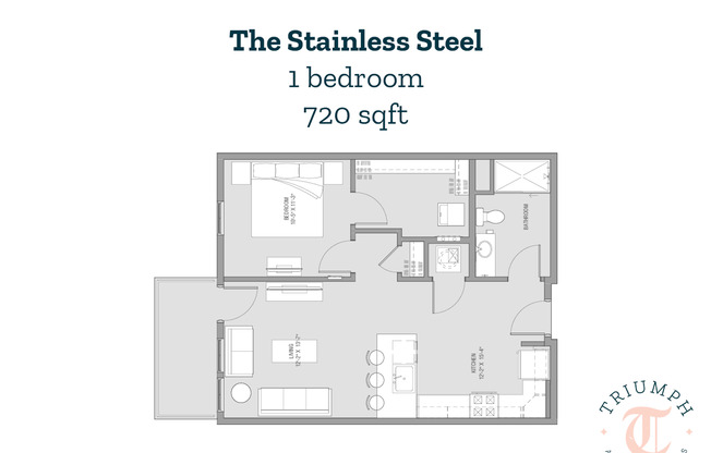 1 bed, 1 bath, 720 sqft, $1,385, Unit 455