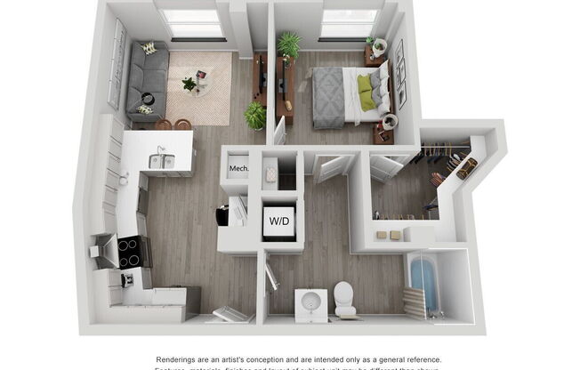 1 bed, 1 bath, 648 sqft, $1,697