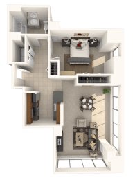 1 bed, 1 bath, 908 sqft, $2,185