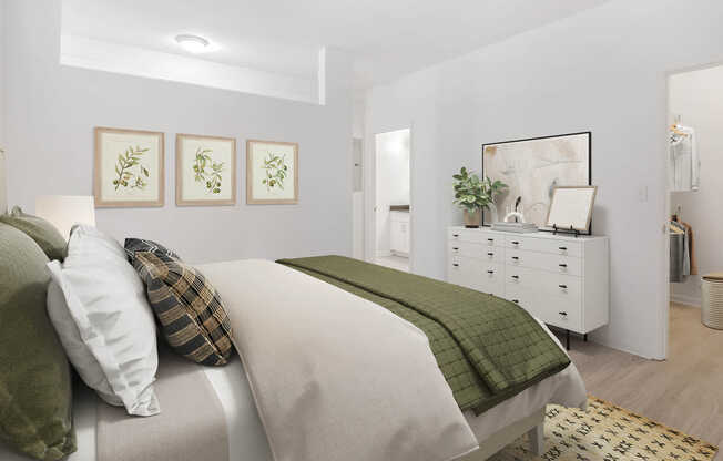 Bedroom with Hardwood Flooring