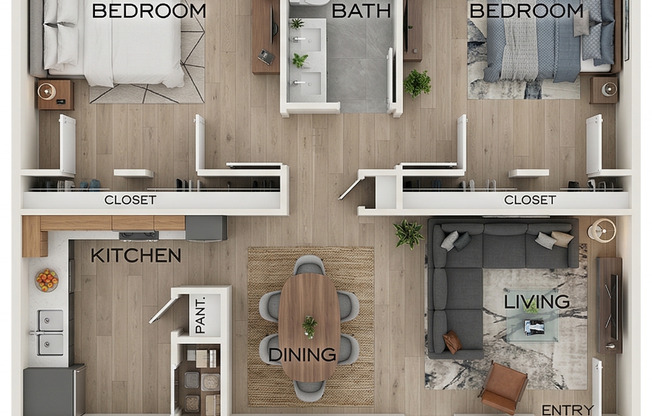 2 beds, 1 bath, 981 sqft, $880, Unit 177