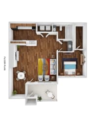 1 bed, 1 bath, 656 sqft, $818