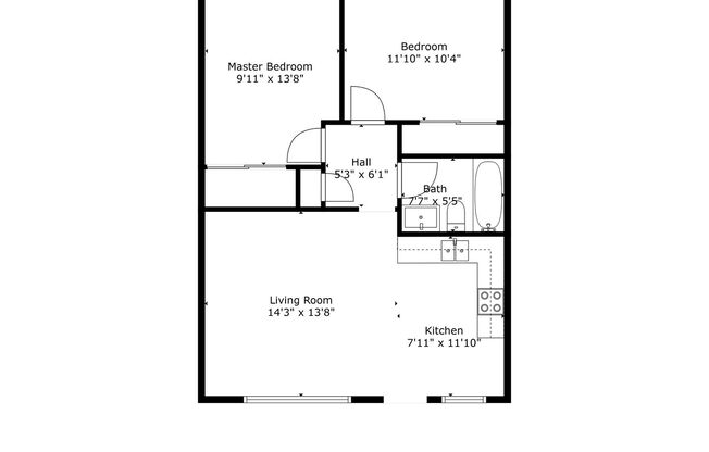 2 beds, 1 bath, 683 sqft, $1,895, Unit 02