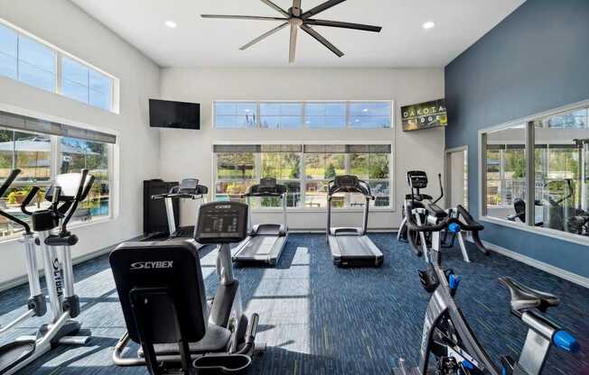 fitness center at Dakota Ridge apartments