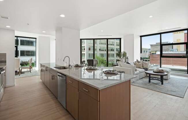 Kitchen Unit at M Apartments, Spokane, Washington