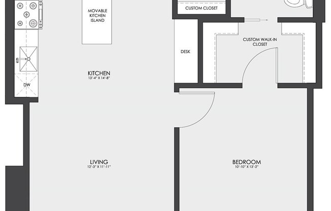 1 bed, 1 bath, $2,721
