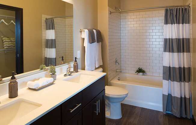 Bathroom with twin sinks