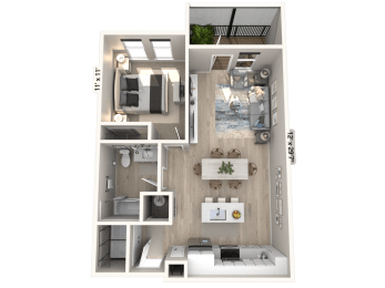 1 bed, 1 bath, 750 sqft, $1,930