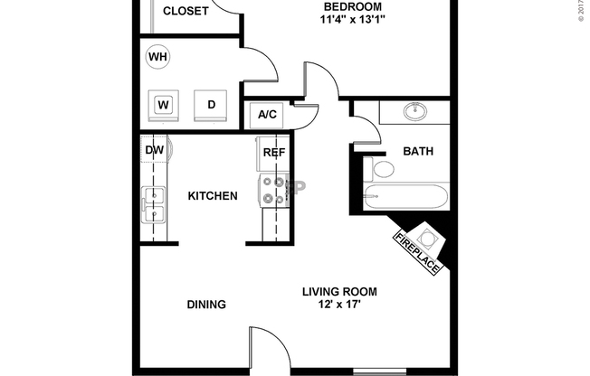 1 bed, 1 bath, 902 sqft, $915