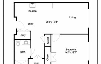 1 bed, 1 bath, 706 sqft, $2,875, Unit 622