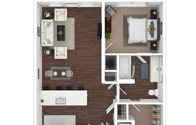 1 bed, 1 bath, 702 sqft, $1,465