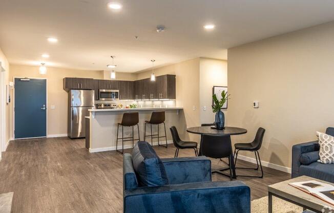 192nd West Lofts Living Room and Kitchen
