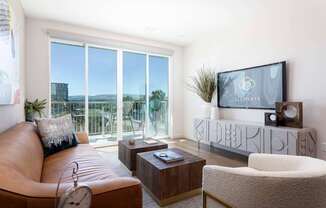 Living Room With TV at Elements Apartments*, Irvine, California